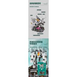 Bozhi 8092 non  AI-X NGỰA TRẮNG CÓ CÁNH BAY LÊN THIẾT BỊ DI ĐỘNG TỐC bộ đồ chơi xếp lắp ráp ghép mô hình AI-X SOARING WITH OPEN WINGS 2150 khối