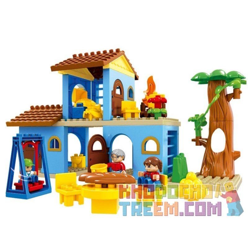 HYSTOYS HONGYUANSHENG AOLEDUOTOYS HG-1423 1423 HG1423 Xếp hình kiểu    Family House Nhà Bà Ngoại 53 khối