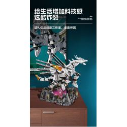 Bozhi 8092 non  AI-X NGỰA TRẮNG CÓ CÁNH BAY LÊN THIẾT BỊ DI ĐỘNG TỐC bộ đồ chơi xếp lắp ráp ghép mô hình AI-X SOARING WITH OPEN WINGS 2150 khối