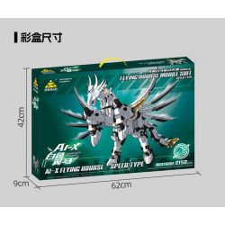 Bozhi 8092 non  AI-X NGỰA TRẮNG CÓ CÁNH BAY LÊN THIẾT BỊ DI ĐỘNG TỐC bộ đồ chơi xếp lắp ráp ghép mô hình AI-X SOARING WITH OPEN WINGS 2150 khối