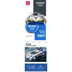 JIESTAR 92033 non  XE ĐUA CÔNG THỨC CỰC KỲ THÔNG MINH ASLADA GSX tỷ lệ 1:8 bộ đồ chơi xếp lắp ráp ghép mô hình  SUGO ASURADA G.S.X Kỹ Thuật Công Nghệ Cao Mô Hình Phương Tiện 3907 khối