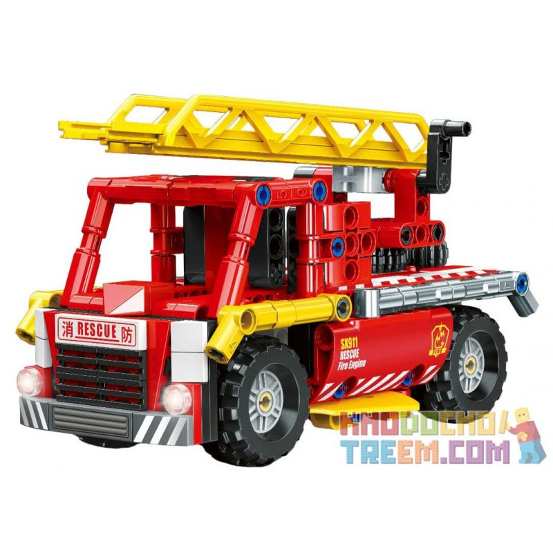 RUIZHIBEE 851 non  SIÊU XE CỨU HỎA bộ đồ chơi xếp lắp ráp ghép mô hình  SUPER FIRE TRUCK Kỹ Thuật Công Nghệ Cao Mô Hình Phương Tiện 232 khối