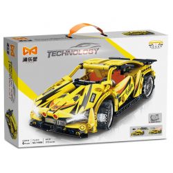 YONGLEXING 11030 non  XE KÉO LÙI MÀU VÀNG bộ đồ chơi xếp lắp ráp ghép mô hình  Kỹ Thuật Công Nghệ Cao Mô Hình Phương Tiện 312 khối