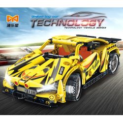 YONGLEXING 11030 non  XE KÉO LÙI MÀU VÀNG bộ đồ chơi xếp lắp ráp ghép mô hình  Kỹ Thuật Công Nghệ Cao Mô Hình Phương Tiện 312 khối