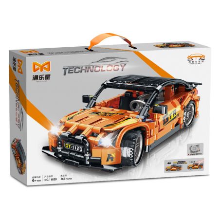 YONGLEXING 11029 non  XE KÉO LÙI MÀU CAM bộ đồ chơi xếp lắp ráp ghép mô hình  Kỹ Thuật Công Nghệ Cao Mô Hình Phương Tiện 365 khối