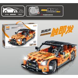 YONGLEXING 11029 non  XE KÉO LÙI MÀU CAM bộ đồ chơi xếp lắp ráp ghép mô hình  Kỹ Thuật Công Nghệ Cao Mô Hình Phương Tiện 365 khối