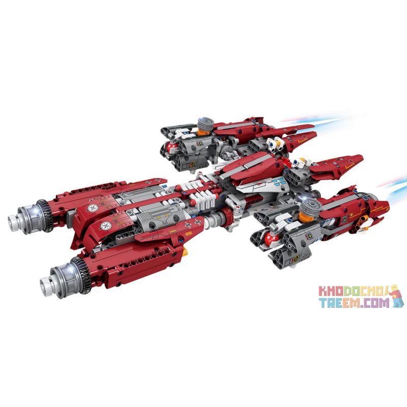 GBL KY1109 1109 non  HẠM ĐỘI THÁM HIỂM KHÔNG GIAN CON TÀU NGOÀI HÀNH TINH BIẾN DẠNG BZ-1 bộ đồ chơi xếp lắp ráp ghép mô hình  ADVENTURER FLEET Kỹ Thuật Công Nghệ Cao Mô Hình Phương Tiện 864 khối