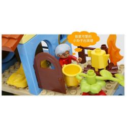 HYSTOYS HONGYUANSHENG AOLEDUOTOYS HG-1423 1423 HG1423 Xếp hình kiểu    Family House Nhà Bà Ngoại 53 khối