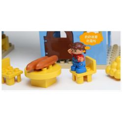 HYSTOYS HONGYUANSHENG AOLEDUOTOYS HG-1423 1423 HG1423 Xếp hình kiểu    Family House Nhà Bà Ngoại 53 khối