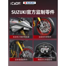 CADA DOUBLEE C59021 59021 non  XE MÁY SUZUKI LƯỠI tỷ lệ 1:6 bộ đồ chơi xếp lắp ráp ghép mô hình  SUZUKI KATANA Kỹ Thuật Công Nghệ Cao Mô Hình Phương Tiện 1104 khối