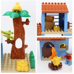 HYSTOYS HONGYUANSHENG AOLEDUOTOYS HG-1423 1423 HG1423 Xếp hình kiểu    Family House Nhà Bà Ngoại 53 khối