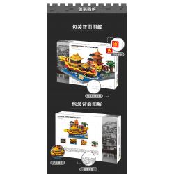 WANGE LIGAO DR.LUCK 6232 non  THUYỀN SƠN SÔNG TẦN HOÀI bộ đồ chơi xếp lắp ráp ghép mô hình Creator QINHUAI RIVER PAINTED BOAT Sáng Tạo 1353 khối