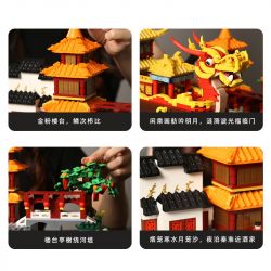 WANGE LIGAO DR.LUCK 6232 non  THUYỀN SƠN SÔNG TẦN HOÀI bộ đồ chơi xếp lắp ráp ghép mô hình Creator QINHUAI RIVER PAINTED BOAT Sáng Tạo 1353 khối