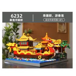 WANGE LIGAO DR.LUCK 6232 non  THUYỀN SƠN SÔNG TẦN HOÀI bộ đồ chơi xếp lắp ráp ghép mô hình Creator QINHUAI RIVER PAINTED BOAT Sáng Tạo 1353 khối