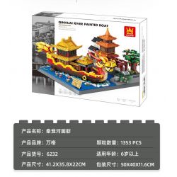 WANGE LIGAO DR.LUCK 6232 non  THUYỀN SƠN SÔNG TẦN HOÀI bộ đồ chơi xếp lắp ráp ghép mô hình Creator QINHUAI RIVER PAINTED BOAT Sáng Tạo 1353 khối