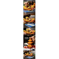 WANGE LIGAO DR.LUCK 6232 non  THUYỀN SƠN SÔNG TẦN HOÀI bộ đồ chơi xếp lắp ráp ghép mô hình Creator QINHUAI RIVER PAINTED BOAT Sáng Tạo 1353 khối