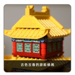 WANGE LIGAO DR.LUCK 6232 non  THUYỀN SƠN SÔNG TẦN HOÀI bộ đồ chơi xếp lắp ráp ghép mô hình Creator QINHUAI RIVER PAINTED BOAT Sáng Tạo 1353 khối