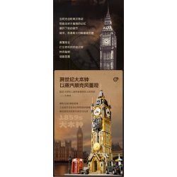 PANTASY 85008 non  CÔNG VIÊN THÁP ĐỒNG HỒ STEAMPUNK bộ đồ chơi xếp lắp ráp ghép mô hình Creator STEAMPUNK CLOCK TOWER PARK Sáng Tạo 2460 khối