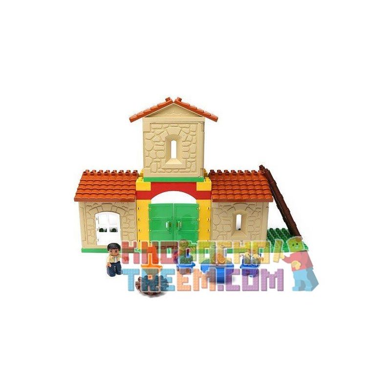 HYSTOYS HONGYUANSHENG AOLEDUOTOYS HG-1424 1424 HG1424 Xếp hình kiểu    Family House Ngôi Nhà Nông Trại 42 khối