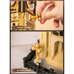 PANTASY 85008 non  CÔNG VIÊN THÁP ĐỒNG HỒ STEAMPUNK bộ đồ chơi xếp lắp ráp ghép mô hình Creator STEAMPUNK CLOCK TOWER PARK Sáng Tạo 2460 khối