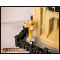 PANTASY 85008 non  CÔNG VIÊN THÁP ĐỒNG HỒ STEAMPUNK bộ đồ chơi xếp lắp ráp ghép mô hình Creator STEAMPUNK CLOCK TOWER PARK Sáng Tạo 2460 khối