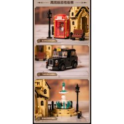 PANTASY 85008 non  CÔNG VIÊN THÁP ĐỒNG HỒ STEAMPUNK bộ đồ chơi xếp lắp ráp ghép mô hình Creator STEAMPUNK CLOCK TOWER PARK Sáng Tạo 2460 khối