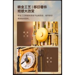 PANTASY 85008 non  CÔNG VIÊN THÁP ĐỒNG HỒ STEAMPUNK bộ đồ chơi xếp lắp ráp ghép mô hình Creator STEAMPUNK CLOCK TOWER PARK Sáng Tạo 2460 khối