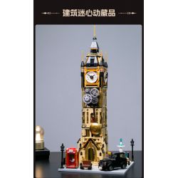 PANTASY 85008 non  CÔNG VIÊN THÁP ĐỒNG HỒ STEAMPUNK bộ đồ chơi xếp lắp ráp ghép mô hình Creator STEAMPUNK CLOCK TOWER PARK Sáng Tạo 2460 khối