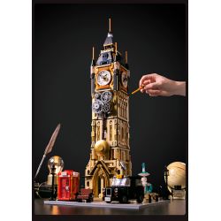 PANTASY 85008 non  CÔNG VIÊN THÁP ĐỒNG HỒ STEAMPUNK bộ đồ chơi xếp lắp ráp ghép mô hình Creator STEAMPUNK CLOCK TOWER PARK Sáng Tạo 2460 khối