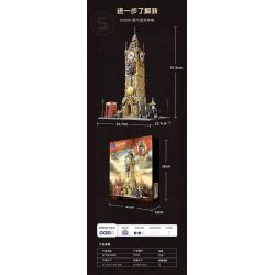 PANTASY 85008 non  CÔNG VIÊN THÁP ĐỒNG HỒ STEAMPUNK bộ đồ chơi xếp lắp ráp ghép mô hình Creator STEAMPUNK CLOCK TOWER PARK Sáng Tạo 2460 khối