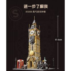 PANTASY 85008 non  CÔNG VIÊN THÁP ĐỒNG HỒ STEAMPUNK bộ đồ chơi xếp lắp ráp ghép mô hình Creator STEAMPUNK CLOCK TOWER PARK Sáng Tạo 2460 khối