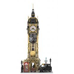 PANTASY 85008 non  CÔNG VIÊN THÁP ĐỒNG HỒ STEAMPUNK bộ đồ chơi xếp lắp ráp ghép mô hình Creator STEAMPUNK CLOCK TOWER PARK Sáng Tạo 2460 khối