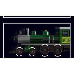 MouldKing 12024 Mould King 12024 non  ĐẦU MÁY XĂNG 4-4-0 bộ đồ chơi xếp lắp ráp ghép mô hình City 4-4-0 STEAM LOCOMOTIVE Thành Phố 1212 khối