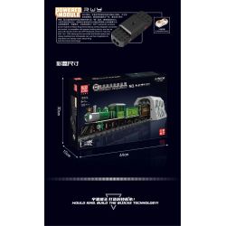 MouldKing 12024 Mould King 12024 non  ĐẦU MÁY XĂNG 4-4-0 bộ đồ chơi xếp lắp ráp ghép mô hình City 4-4-0 STEAM LOCOMOTIVE Thành Phố 1212 khối