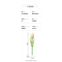 JAKI JK29317 29317 non  NHẬT KÝ THỰC VẬT HOA TULIP NGÔI SAO TỎA SÁNG bộ đồ chơi xếp lắp ráp ghép mô hình Creator Sáng Tạo