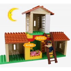 HYSTOYS HONGYUANSHENG AOLEDUOTOYS HG-1424 1424 HG1424 Xếp hình kiểu    Family House Ngôi Nhà Nông Trại 42 khối