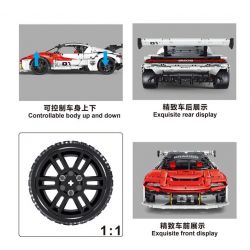 SMALL ANGLE JD009 non  SỨ MỆNH R CỦA PORSCHE tỷ lệ 1:10 bộ đồ chơi xếp lắp ráp ghép mô hình  PORSCHE MISSION Kỹ Thuật Công Nghệ Cao Mô Hình Phương Tiện 2459 khối