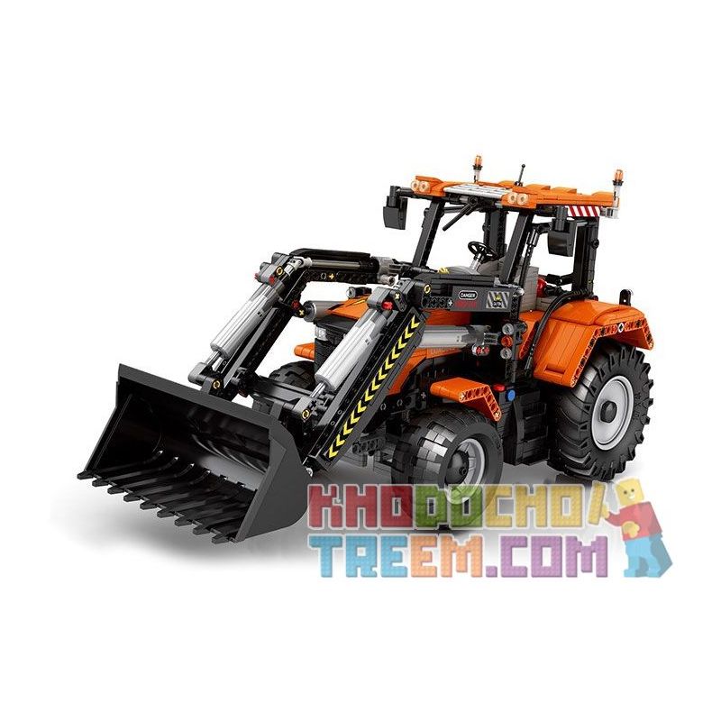 REOBRIX 22024 non  MÁY KÉO ĐANG TẢI bộ đồ chơi xếp lắp ráp ghép mô hình  LOADING TRACTOR Kỹ Thuật Công Nghệ Cao Mô Hình Phương Tiện 1496 khối