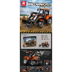 REOBRIX 22024 non  MÁY KÉO ĐANG TẢI bộ đồ chơi xếp lắp ráp ghép mô hình  LOADING TRACTOR Kỹ Thuật Công Nghệ Cao Mô Hình Phương Tiện 1496 khối