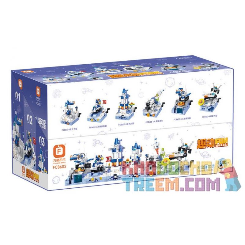 FORANGE FC8602 8602 non  ĐỘI VŨ TRỤ QUDONG 6 MÔ HÌNH TÀU CÓ NGƯỜI LÁI PHƯƠNG TIỆN THÁM HIỂM MẶT TRĂNG TÊN LỬA THẦN CHÂU THĂM DÒ SAO HỎA bộ đồ chơi xếp lắp ráp ghép mô hình 1475 khối