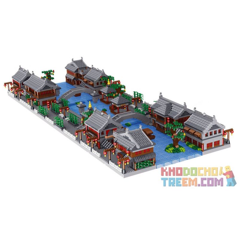 ZHEGAO LZ8273 8273 non  TÒA NHÀ LỊCH SỬ Ô TRẤN bộ đồ chơi xếp lắp ráp ghép mô hình Creator Sáng Tạo 6518 khối