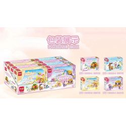 MINGDI LEIBAO K0686 0686 non  XE MA THUẬT CÔNG CHÚA 4 LOẠI BÍ NGÔ KỲ LÂN TRƯỢT TUYẾT NAI SỪNG TẤM BAY THỎ NGỌC NGỰA CẦU VỒNG SKY bộ đồ chơi xếp lắp ráp ghép mô hình Girl Con Gái