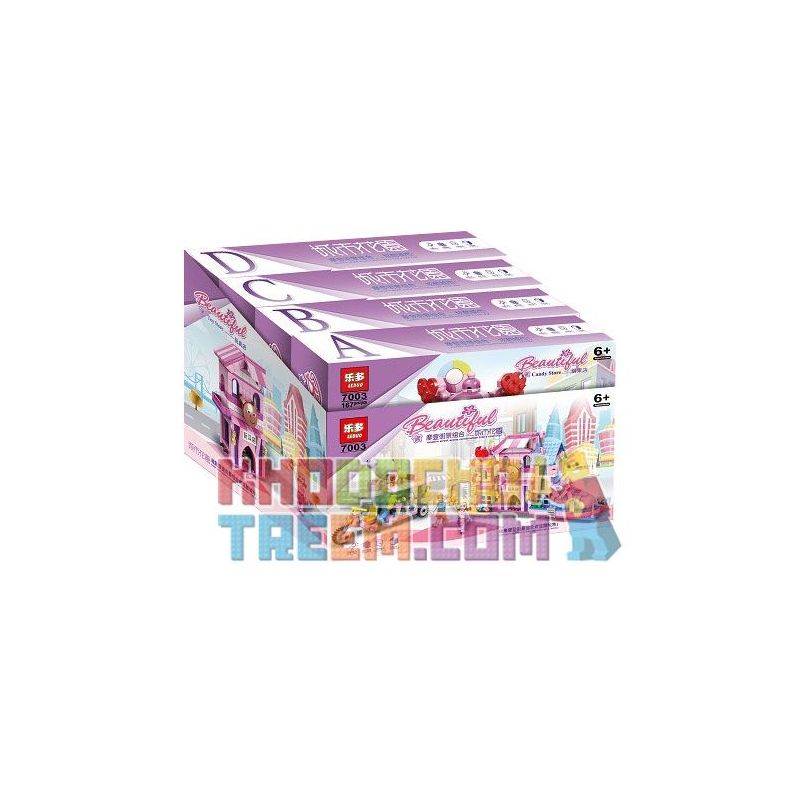 LEDUO 7003 non  CITY GARDEN 4 LOẠI bộ đồ chơi xếp lắp ráp ghép mô hình Girl Con Gái 678 khối