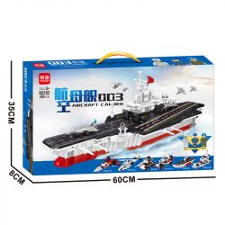 MINGDI LEIBAO K0292 0292 non  TÀU SÂN BAY 003 bộ đồ chơi xếp lắp ráp ghép mô hình Military Army 003 AIRCRAFT CARRIER Quân Sự Bộ Đội 1150 khối
