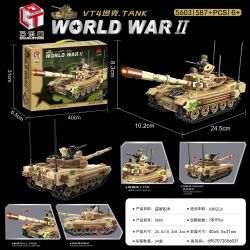 QIAO LE TONG 5603 non  CHIẾN TRANH THẾ GIỚI THỨ HAI XE TĂNG VT4 bộ đồ chơi xếp lắp ráp ghép mô hình Military Army WORLD WAR II TANK Quân Sự Bộ Đội 587 khối