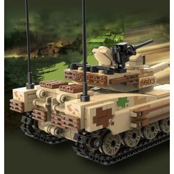 QIAO LE TONG 5603 non  CHIẾN TRANH THẾ GIỚI THỨ HAI XE TĂNG VT4 bộ đồ chơi xếp lắp ráp ghép mô hình Military Army WORLD WAR II TANK Quân Sự Bộ Đội 587 khối