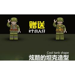 QIAO LE TONG 5603 non  CHIẾN TRANH THẾ GIỚI THỨ HAI XE TĂNG VT4 bộ đồ chơi xếp lắp ráp ghép mô hình Military Army WORLD WAR II TANK Quân Sự Bộ Đội 587 khối