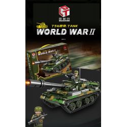 QIAO LE TONG 5602 non  CHIẾN TRANH THẾ GIỚI THỨ HAI XE TĂNG T54 bộ đồ chơi xếp lắp ráp ghép mô hình Military Army WORLD WAR II TANK Quân Sự Bộ Đội 617 khối