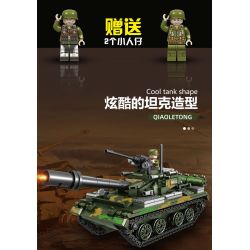 QIAO LE TONG 5602 non  CHIẾN TRANH THẾ GIỚI THỨ HAI XE TĂNG T54 bộ đồ chơi xếp lắp ráp ghép mô hình Military Army WORLD WAR II TANK Quân Sự Bộ Đội 617 khối