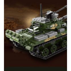 QIAO LE TONG 5602 non  CHIẾN TRANH THẾ GIỚI THỨ HAI XE TĂNG T54 bộ đồ chơi xếp lắp ráp ghép mô hình Military Army WORLD WAR II TANK Quân Sự Bộ Đội 617 khối